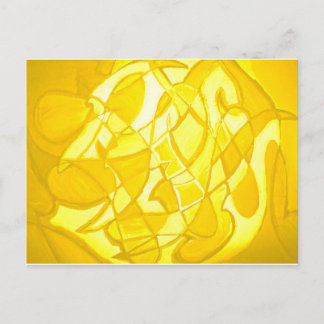 Carte Postale Abstrait citron jaune