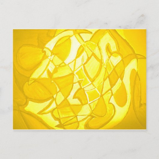 Carte Postale Abstrait citron jaune (Devant)