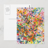 Carte Postale Abstrait - Crayon - Mardi Gras (Devant / Derrière)