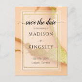 Carte Postale Abstrait de corail moderne 💡 Mariage d'huile d'en (Devant)