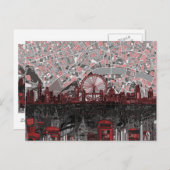Carte Postale abstrait de londres (Devant / Derrière)