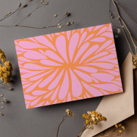 Abstrait floral éclat motif pastel orange & rose