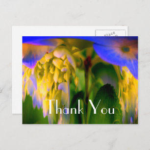 Carte postale Abstrait Floral Merci Blue Hydrangea