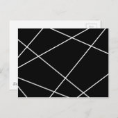 Carte Postale Abstrait géométrique - blanc et noir. (Devant / Derrière)