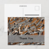 Carte Postale Abstrait gris, noir et caramel (Devant / Derrière)