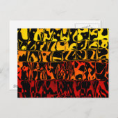 Carte Postale Abstrait Lava Swirl carré (Devant / Derrière)