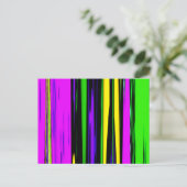 Carte Postale Abstrait Mardi Gras Stripes (Debout devant)