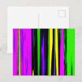 Carte Postale Abstrait Mardi Gras Stripes (Devant / Derrière)