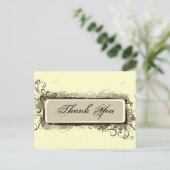 Carte Postale Abstrait Merci floral (Debout devant)