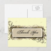 Carte Postale Abstrait Merci floral (Devant / Derrière)