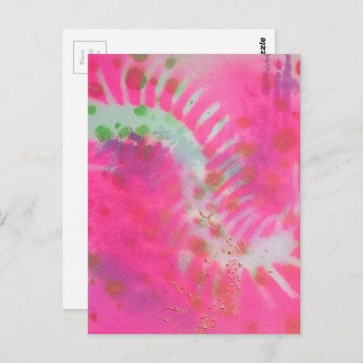 Carte Postale Abstrait mixte insecte (Devant / Derrière)