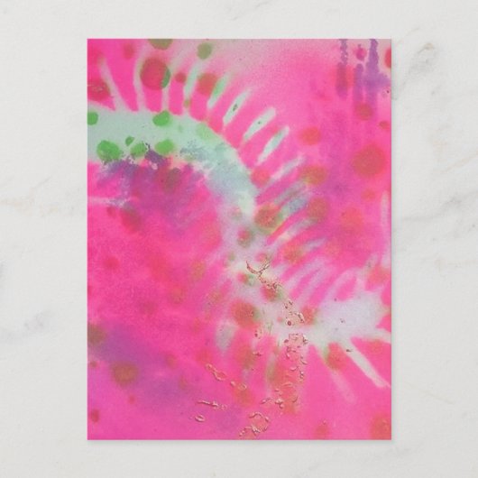 Carte Postale Abstrait mixte insecte (Devant)