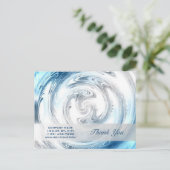 Carte Postale abstrait moderne aqua bleu ripple plomber (Debout devant)
