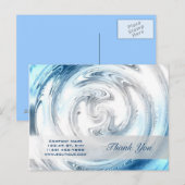 Carte Postale abstrait moderne aqua bleu ripple plomber (Devant / Derrière)