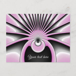 Carte Postale Abstrait moderne Crazy Fractal Art Motif Texte