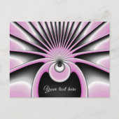 Carte Postale Abstrait moderne Crazy Fractal Art Motif Texte (Devant)