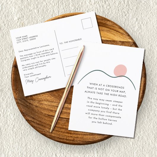 Carte Postale Abstrait Mountain Sun Prenez le devis High Road