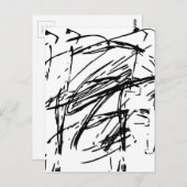 Carte Postale Abstrait noir et blanc (Devant / Derrière)