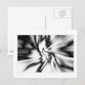 Carte Postale Abstrait noir et blanc (Devant / Derrière)