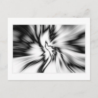 Carte Postale Abstrait noir et blanc