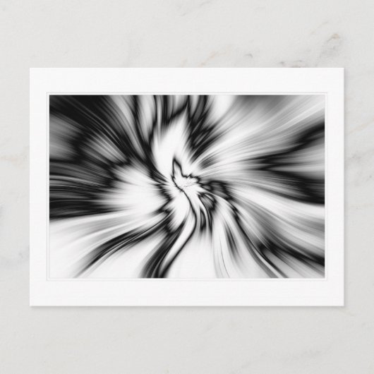 Carte Postale Abstrait noir et blanc (Devant)