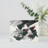 Carte Postale Abstrait noir et blanc (Debout devant)