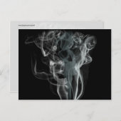 Carte Postale Abstrait noir et blanc belle fumée design (Devant / Derrière)