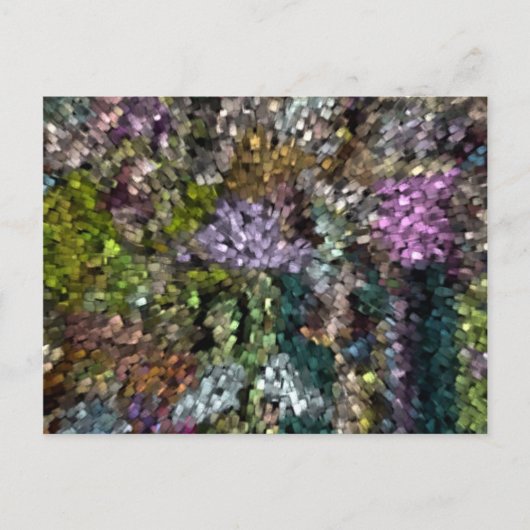 Carte Postale Abstrait numérique multicolore (Devant)