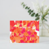 Carte Postale Abstrait orange et rose chaud (Debout devant)