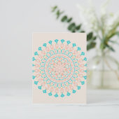 Carte Postale Abstrait Pastel Colors Mandala (Debout devant)