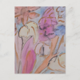 Carte Postale Abstrait Pastel Floral