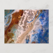 Carte Postale Abstrait plage de sable motif motif en mousse d'ea (Devant)