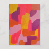 Carte Postale Abstrait rose et jaune gras (Devant)