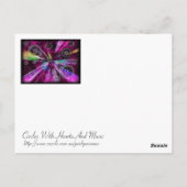 Carte Postale Abstrait Rose Et Violet (Dos)