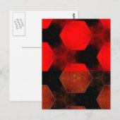 Carte Postale Abstrait rouge (Devant / Derrière)