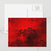 Carte Postale Abstrait rouge (Devant / Derrière)