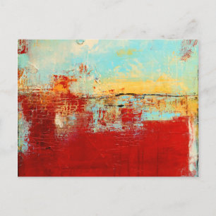Carte Postale Abstrait rouge de l'Alaska