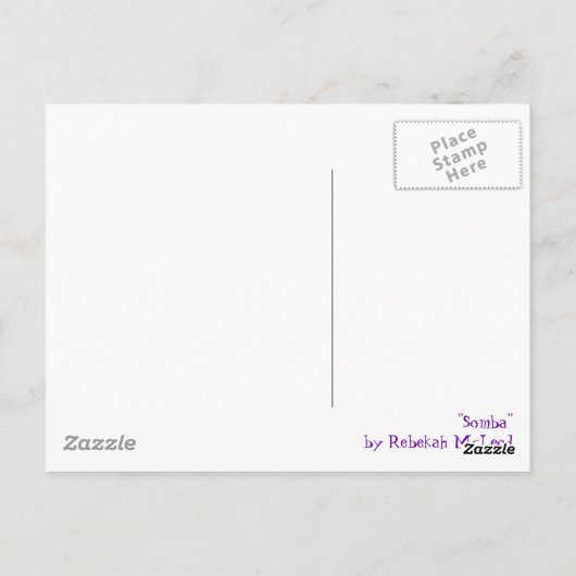 Carte Postale abstrait "Samba" (Dos)