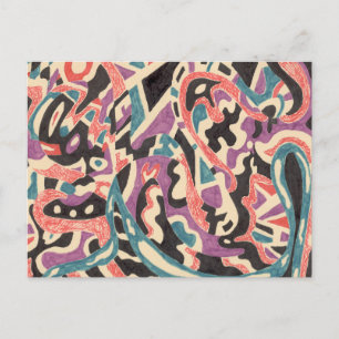 Carte Postale abstrait "sauvage"