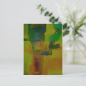 Carte Postale Abstrait vert moderne (Debout devant)