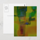 Carte Postale Abstrait vert moderne (Devant / Derrière)