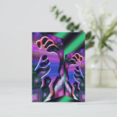 Carte Postale Abstrait violet Kokopelli (Debout devant)