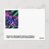 Carte Postale Abstrait violet Kokopelli (Dos)