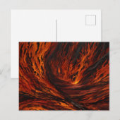Carte Postale Abstrait volcanique de flux de feu (Devant / Derrière)
