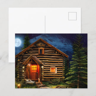 Carte Postale Abstrait Wilderness Little Cabine