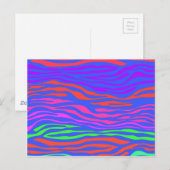 Carte Postale Abstrait Zèbre coloré (Devant / Derrière)