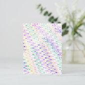 Carte postale Abstraite blanche Zigzag (Debout devant)