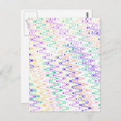 Carte postale Abstraite blanche Zigzag (Devant / Derrière)