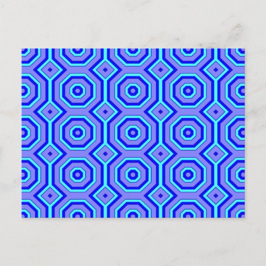 Carte postale abstraite bleue (Devant)