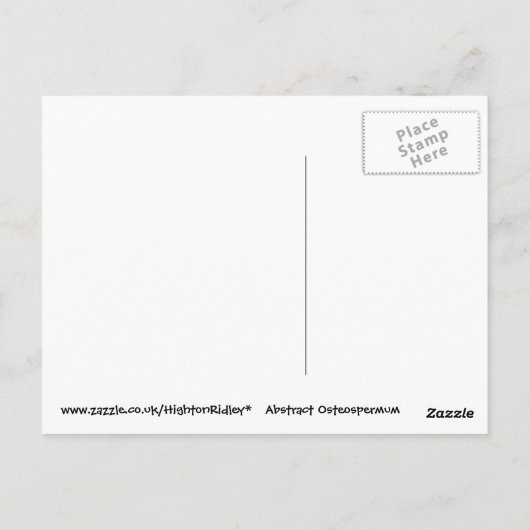 Carte postale Abstraite Cape Daisy (Dos)